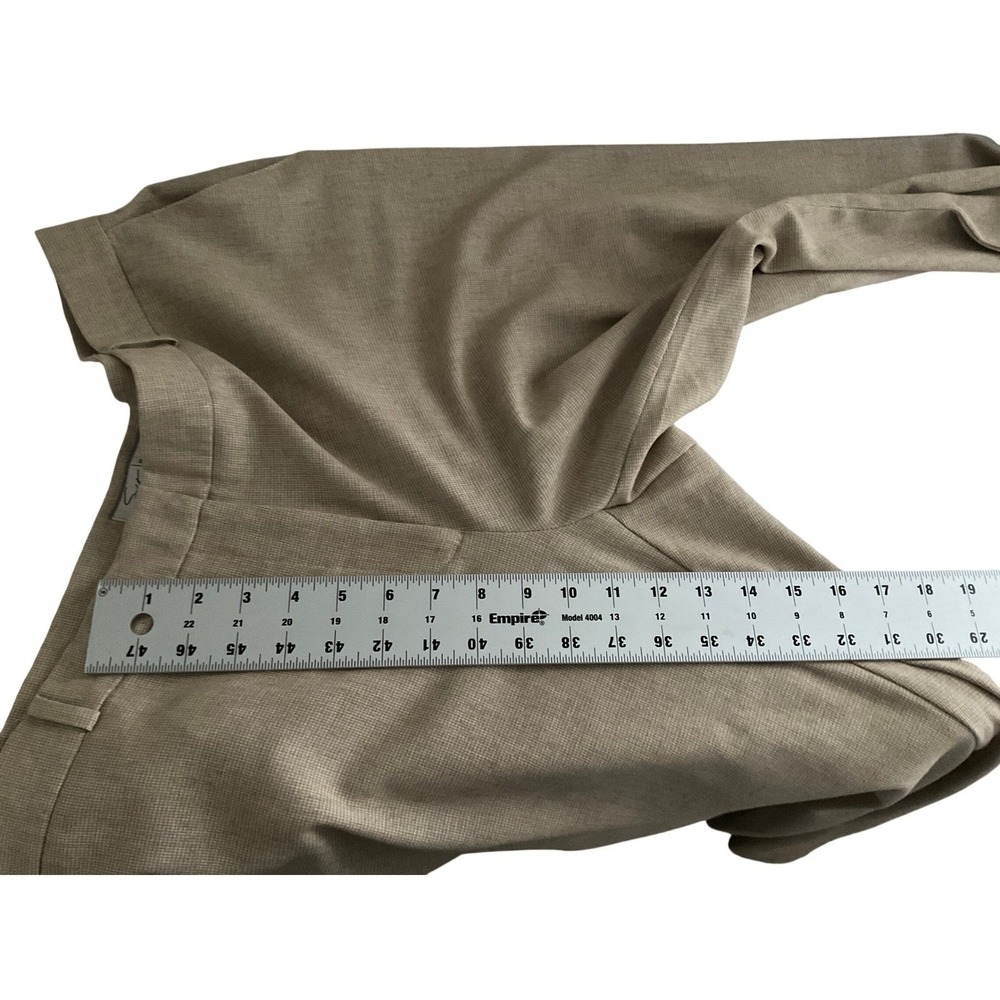 Soft by Avenue Women Beige Linen Blend Straight Leg Dress Pants 16 Petite - Picture 9 of 11